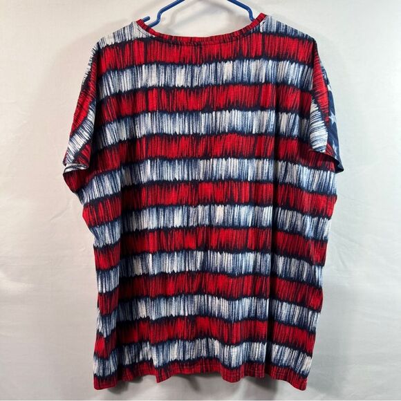 Westbound Womens Patriotic Amercan Flag T-shirt 0623 - Picture 5 of 7